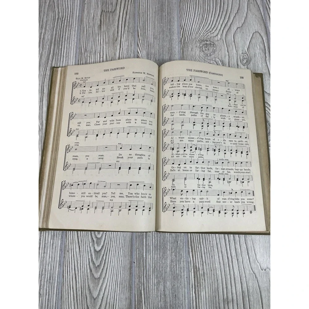 1925 Three-Part Music Ginn & Co Music Education Series Illustrated Antique